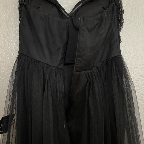 NWOT Regal Behavior Black Tulle Strapless Maxi Dress - Picture 5 of 7
